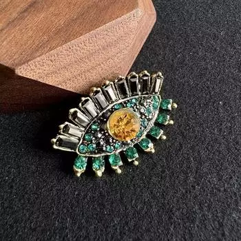 Модная ретро-брошь из циркония Элегантный французский барочный цветной корсаж High Sense Light Luxury Momentum Accessories