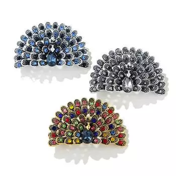 Модная ретро-брошь из сплава со стразами в виде павлина с открытым экраном, творческая личность, женская одежда, корсаж, ювелирные изделия, булавка