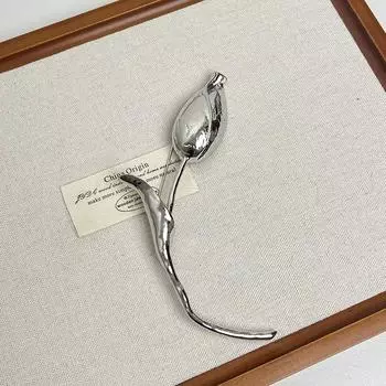 Модная ретро-брошь-тюльпан для женщин и девочек, изысканные легкие роскошные булавки для костюмов, универсальные аксессуары для одежды, подарки