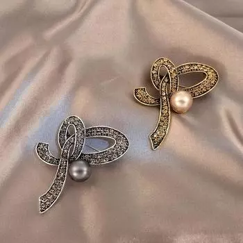 Модная ретро-брошь, женские аксессуары, жемчужная брошь для свитера, индивидуальная пуговица, атмосферная булавка серебряный