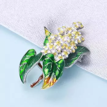 Модная ретро европейская и американская сиреневая брошь женская дикая одежда аксессуары брошь серии растений розовый