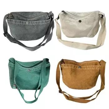 Модная ретро маленькая сумочка на плечо, женская повседневная сумка, однотонная сумка для подмышек, холщовая сумка серый