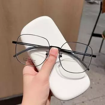 Модная ретро-оправа для очков Big Box для мужчин и женщин может сочетаться с оправой для очков с синим светом, устойчивой к близорукости.