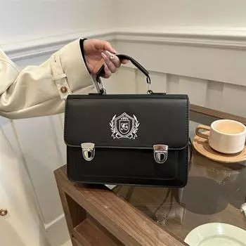 Модная ретро-сумка 2025 года, весенняя универсальная квадратная сумка чёрный