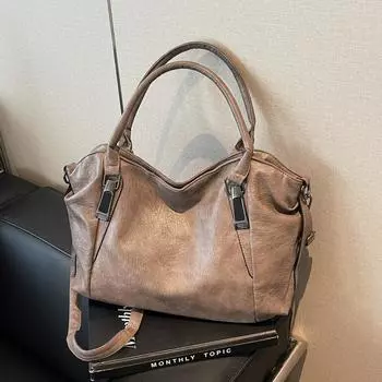 Модная ретро-сумка большой емкости для женщин, новый стиль, сумка через плечо, сумка через плечо