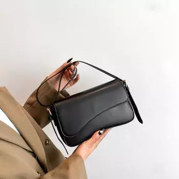 Модная ретро-сумка через плечо для женщин, зимняя универсальная маленькая квадратная сумка подмышкой коричневый