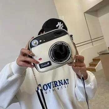 Модная ретро сумка через плечо с камерой, уникальная оригинальная сумка из искусственной кожи, женская простая универсальная сумка через плечо для женщин чёрный