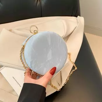 Модная ретро-сумка для ужина 2024 года, новая простая сумка через плечо с цепочкой, персонализированная модная сумка-мессенджер, женская сумка чёрный