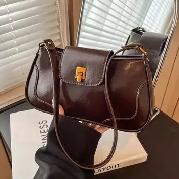 Модная ретро-сумка из масляной вощеной кожи, маленькая квадратная женская сумка в иностранном стиле, сумка-мессенджер высокого класса красный