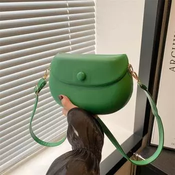 Модная ретро сумка-мессенджер Модная повседневная женская сумка через плечо 2024 летняя новая трендовая ретро сумка-седло чёрный