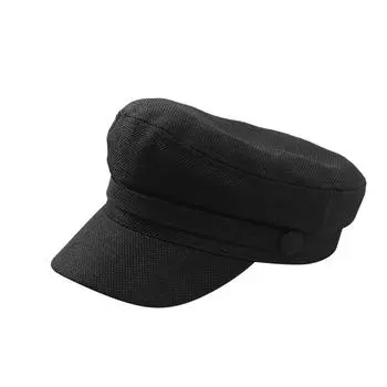 Модная ретро-уличная шляпа с утиным язычком, бейсболка с козырьком от солнца One Size чёрный