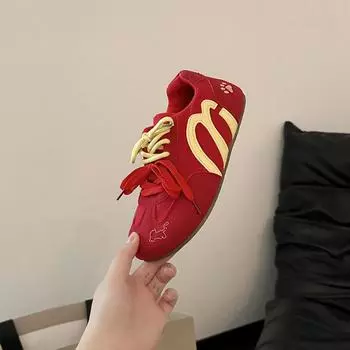 Модная ретро универсальная классическая женская обувь на шнуровке, новая летняя, удобная и легкая обувь для скейтборда 35