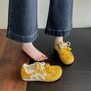 Модная ретро универсальная классическая женская обувь на шнуровке, новая летняя, удобная и легкая обувь для скейтборда 35