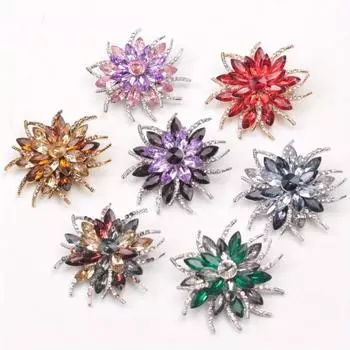 Модная роскошная атмосферная бриллиантовая брошь брошь брошь женский свитер костюм аксессуары элегантные полные бриллиантовые булавки