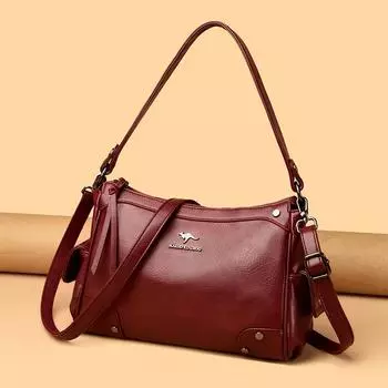 Модная роскошная дизайнерская женская сумка через плечо из высококачественной искусственной кожи, женские брендовые сумки-мессенджеры, новый однотонный женский кошелек