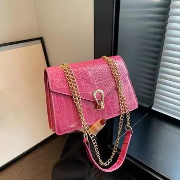 Модная роскошная дизайнерская женская сумка-мессенджер из искусственной кожи с цепочкой на плече, маленькая женская сумка с ручкой под мышкой 21x 8x13cm белый