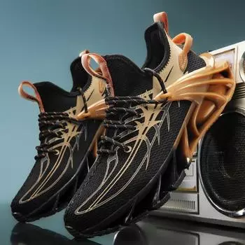 Модная роскошная мужская повседневная обувь Кроссовки Кроссовки для мужчин 39 черный коричневый