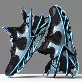 Модная роскошная мужская повседневная обувь Кроссовки Кроссовки для мужчин 39 чёрный/синий