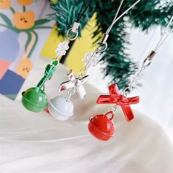 Модная рождественская цепочка для телефона с бусинами, нескользящая, милая подвеска, брелок, изысканный рюкзак, украшения, аксессуары, подарки