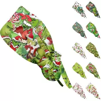 Модная рождественская рабочая кепка с принтом, повседневная женская кепка с хвостиком, кепка с повязкой, кепка Baotou One Size