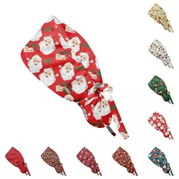 Модная рождественская рабочая кепка с принтом, повседневная женская кепка с хвостиком, кепка с повязкой, кепка Baotou One Size