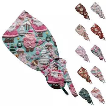 Модная рождественская рабочая кепка с принтом, повседневная женская кепка с хвостиком, кепка с повязкой, кепка Baotou One Size