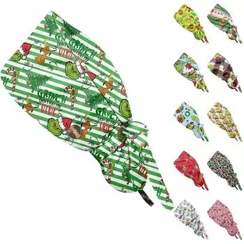 Модная рождественская рабочая кепка с принтом, повседневная женская кепка с хвостиком, кепка с повязкой, кепка Baotou One Size чёрный