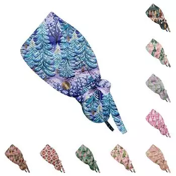 Модная рождественская рабочая кепка с принтом, повседневная женская кепка с хвостиком, кепка с повязкой, кепка Baotou One Size