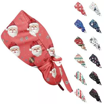 Модная рождественская рабочая кепка с принтом, повседневная женская кепка с хвостиком, кепка с повязкой, кепка Baotou One Size киноварь