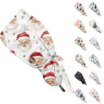 Модная рождественская рабочая кепка с принтом, повседневная женская кепка с хвостиком, кепка с повязкой, кепка Baotou One Size