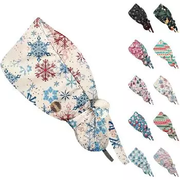 Модная рождественская рабочая кепка с принтом, повседневная женская кепка с хвостиком, кепка с повязкой, кепка Baotou One Size чёрный