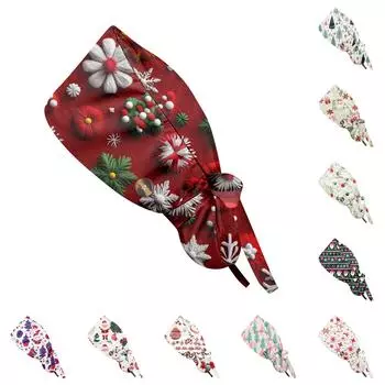 Модная рождественская рабочая кепка с принтом, повседневная женская кепка с хвостиком, кепка с повязкой, кепка Baotou One Size