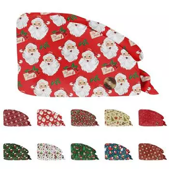 Модная рождественская рабочая шапка с принтом Повседневная стираемая шапка-мешок Кепка One Size хаки