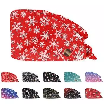 Модная рождественская рабочая шапка с принтом Повседневная стираемая шапка-мешок Кепка One Size красный