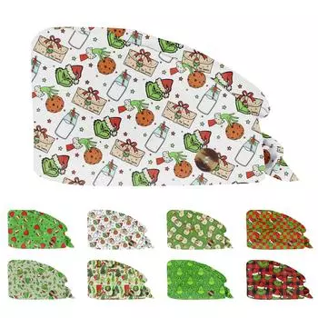 Модная рождественская рабочая шапка с принтом Повседневная стираемая шапка-мешок Кепка One Size киноварь