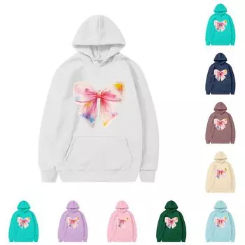 Модная рубашка с бантом, женская модная толстовка с длинным рукавом L коричневый