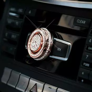 Модная ручка громкости из цинкового сплава с бриллиантами, декоративный круг, набор наклеек на шнек для Mercedes-Benz B/C/E/S/GLA/GLK/CLA/CLS Class серебряный