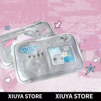 Модная серебряная женская сумка на плечо в стиле Лолита Jk, повседневная, симпатичная, с вышивкой, сумка через плечо, студенческая, прозрачная, литературная, новая сумка 20X12.7cm