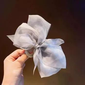 Модная сетчатая заколка-бант для женщин с косичками и хвостиком Элегантная заколка для волос для девочек Аксессуары для волос Подарочный зажим для волос в виде акулы Головной убор