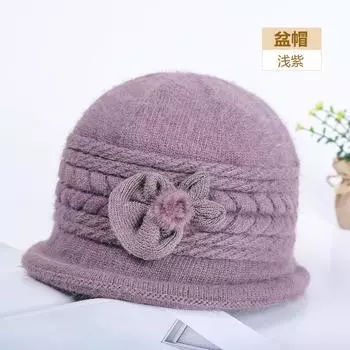 Модная шапка с помпоном, защита от холода и тепла на открытом воздухе, женская шляпа-ведро из смесовой кроличьей шерсти, универсальная шляпа average size