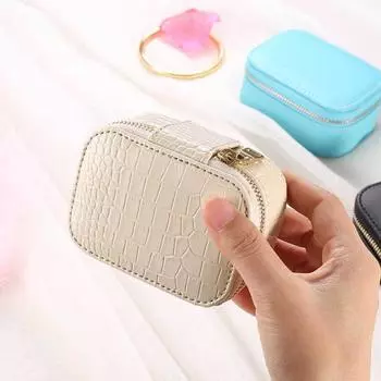 Модная шкатулка для хранения ювелирных изделий, ожерелье, кольцо, серьги, коробка для хранения ювелирных изделий из искусственной кожи, портативная шкатулка для хранения часов и ожерелья чёрный