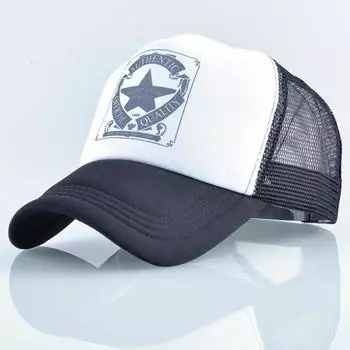 Модная шляпа дальнобойщика для мужчин и женщин, летняя сетчатая бейсболка, унисекс, Snapback, кепки в стиле хип-хоп, шляпы Kpop 56-60cm белый