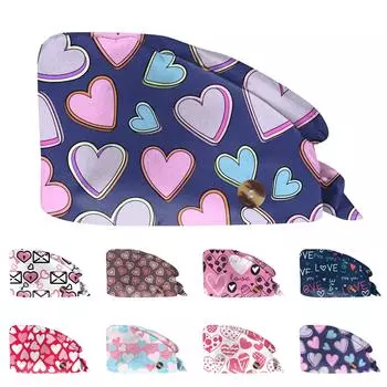 Модная шляпа с принтом ко Дню святого Валентина, повседневная, стираная, кепка-мешок One Size темно-синий