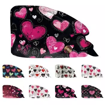 Модная шляпа с принтом ко Дню святого Валентина, повседневная, стираная, кепка-мешок One Size