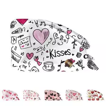 Модная шляпа с принтом ко Дню святого Валентина, повседневная, стираная, кепка-мешок One Size красный