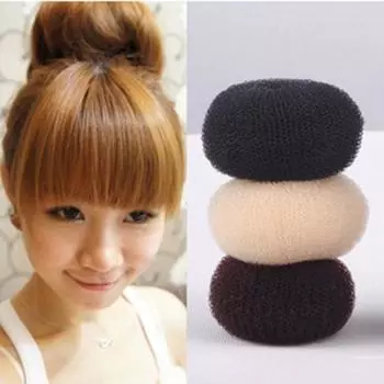 Модная шпилька с фрикадельками, пончик, бутон, аксессуары для красоты волос чёрный