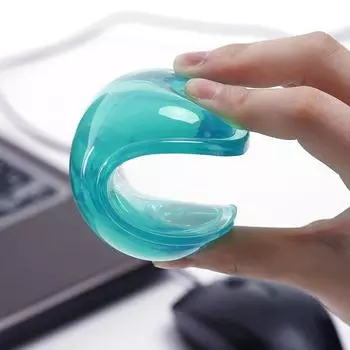 Модная силиконовая подушечка для запястья в форме сердца, волнистая удобная гелевая подушка для поддержки рук, компьютерной мыши, подушка для запястья синий