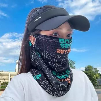 Модная солнцезащитная маска для мужчин и женщин, летняя маска для лица, шеи, защиты от ультрафиолета, шарф для ушей, хип-хоп, спорт на открытом воздухе, велоспорт, бандана A