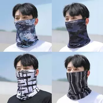 Модная солнцезащитная маска в стиле панк для мужчин и женщин, летняя маска для лица и шеи, защита от ультрафиолета, шарф для ушей, хип-хоп, спортивные банданы на открытом воздухе, велосипедные шарфы
