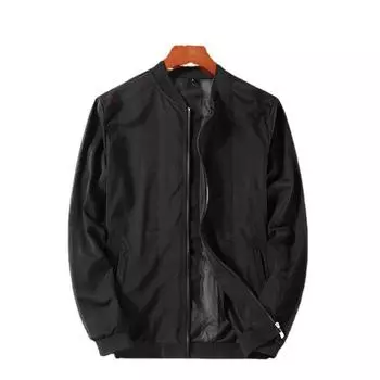 Модная солнцезащитная одежда мужская летняя новая полая стойка воротник повседневная большого размера солнцезащитная одежда мужская одежда для кожи прилив M чёрный